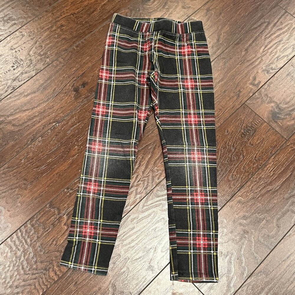 Crewcuts Black Plaid Leggings